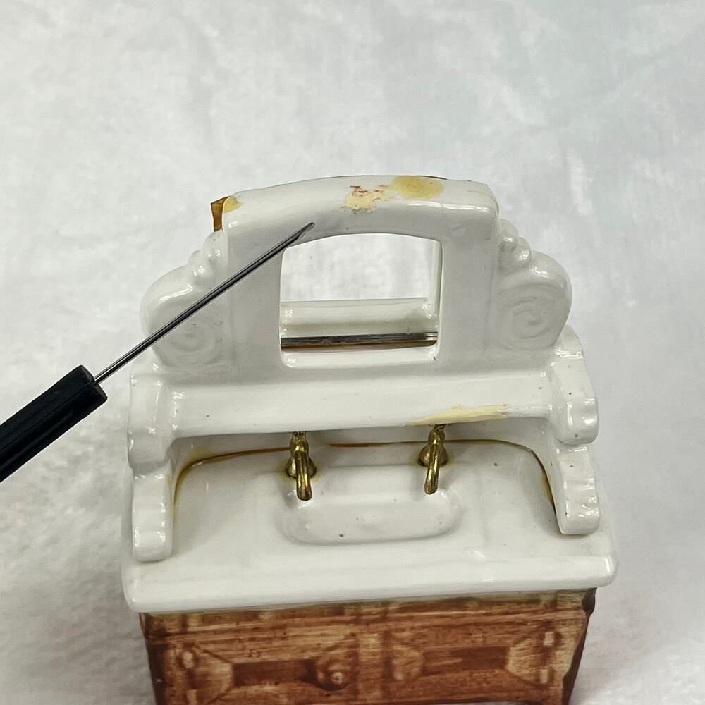Shackman 1:12 Miniature Dollhouse Porcelain Sink with Mirror & Faucets Japan - Picture 8 of 12